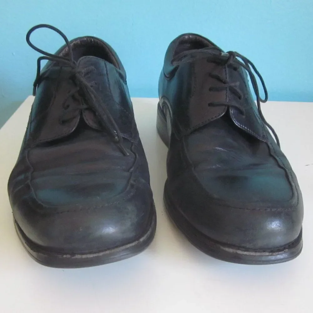 Johnston & Murphy Mens Lace Ups Black Leather 9 M